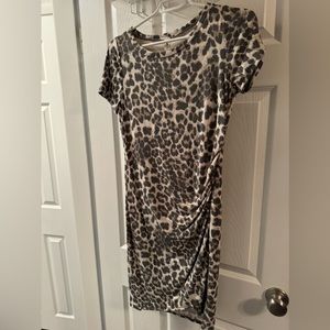 Leopard Print Mid Length Dress
